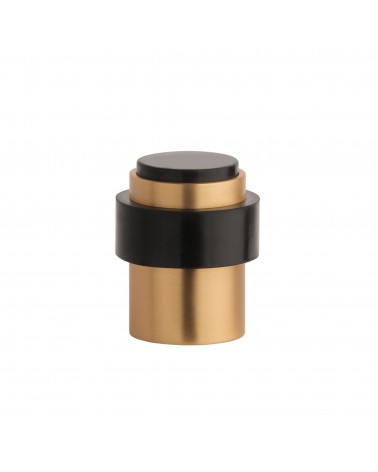 Tope de puerta dorado mate STOPPER, para suelo y pared - manija de diseño