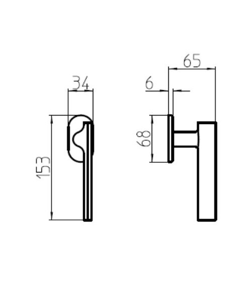 Tirador de ventana de latón Mandelli ARA - tirador de diseño