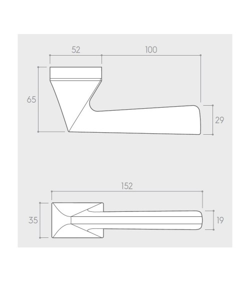 Tirador de puerta cobre Impera tirador de diseño