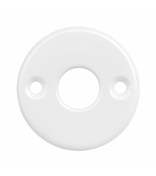 Embellecedor con agujero en porcelana blanca