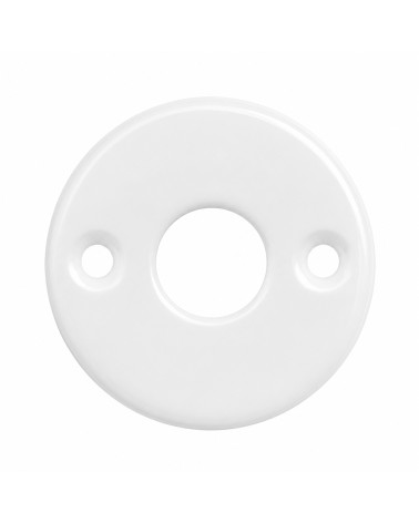 Embellecedor con agujero en porcelana blanca