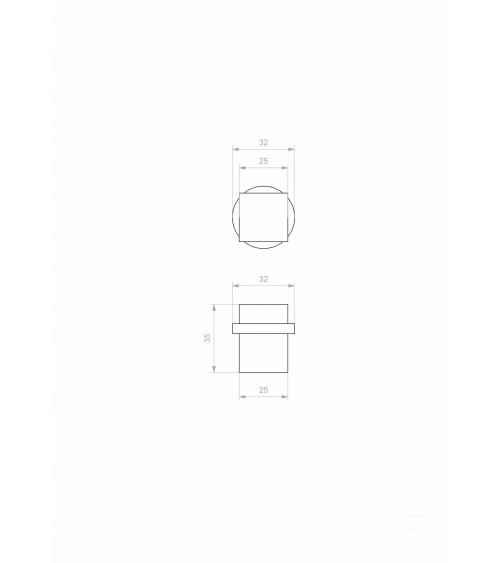 Tope de puerta Pure en bronce - manilla de diseño