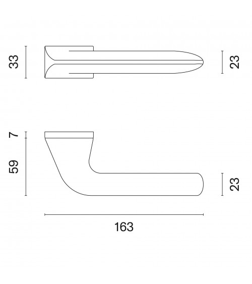 Palanca de puerta oro mate GLADIOLA palanca de diseño
