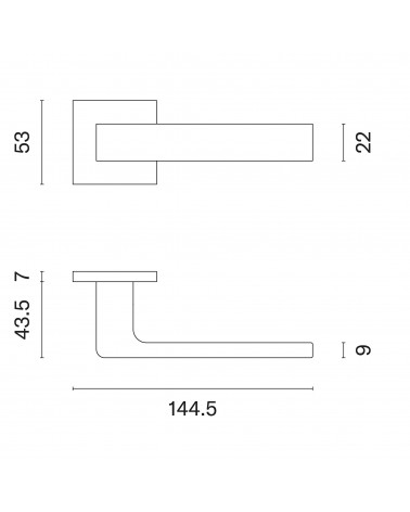 Manilla de puerta SULLA con dimensiones