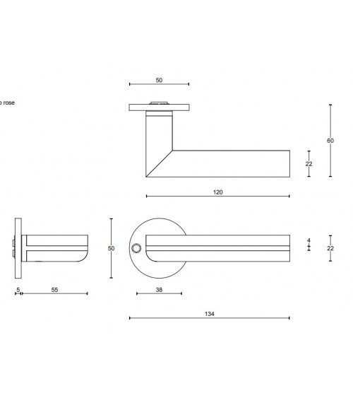 Manilla de puerta en madera auténtica, Formani TWO - manilla de diseño