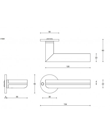 Manilla de puerta en madera auténtica, Formani TWO - manilla de diseño