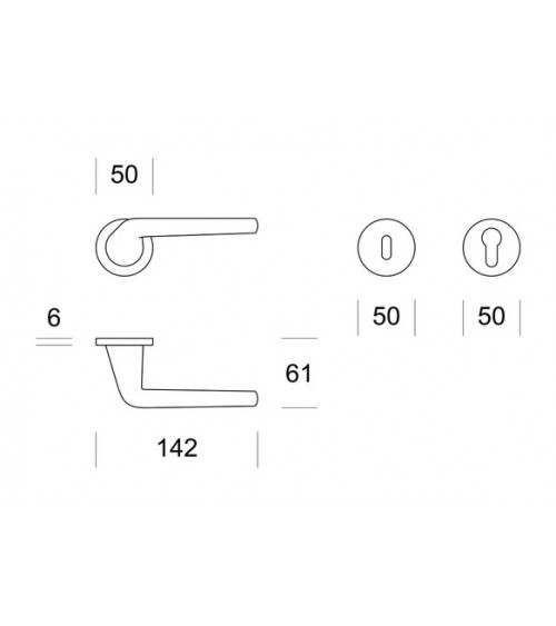 Maneral de puerta Moderno ENTO LIFT en latón - maneral de diseño