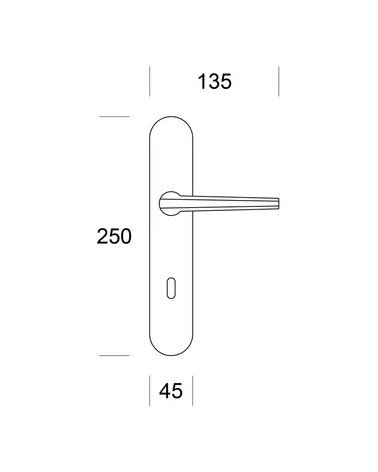Manilla de puerta Ento Pilot con dimensiones