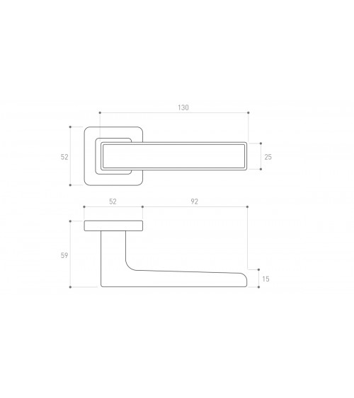 Manilla de puerta efecto madera - manilla Déco - manilla de diseño