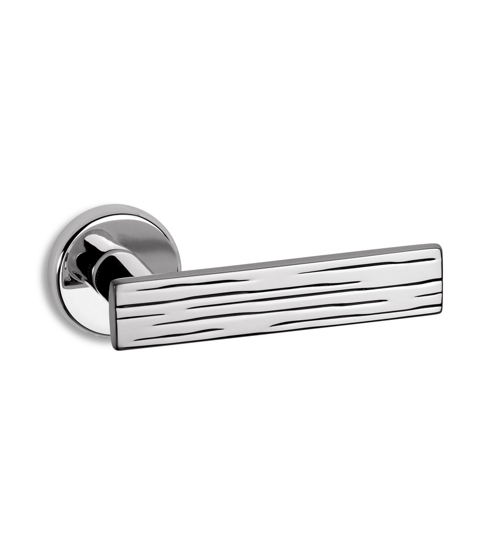 Tirador de puerta cromo pulido Ento Wood diseño