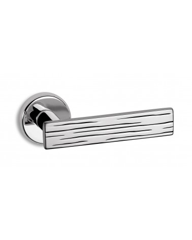 Tirador de puerta cromo pulido Ento Wood diseño
