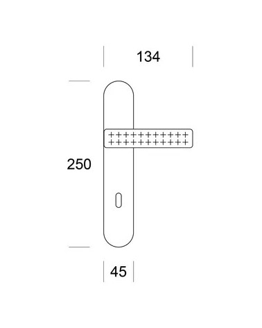 Tirador de puerta moderna y texturizada Ento Mabelle con dimensiones