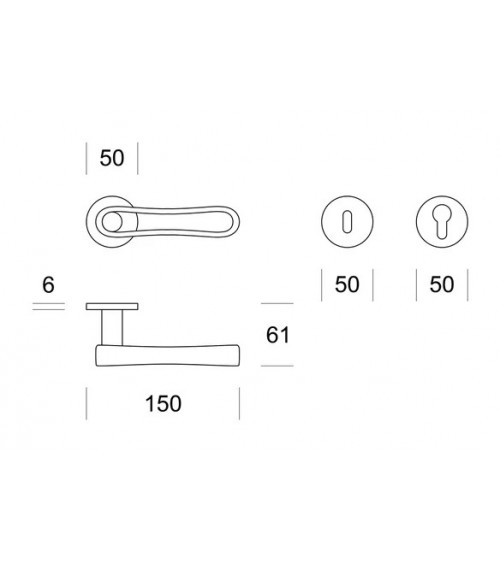 Tirador de puerta blanca Ento Infinito tirador de diseño