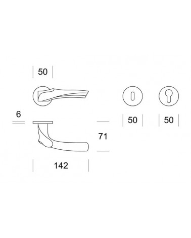 Tirador de puerta moderna Ento Anatomica con leyenda
