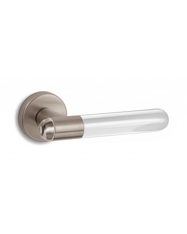 Tirador de puerta en latón y cristal Ento Drop tirador de diseño
