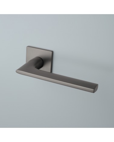 Tirador de puerta Moderna SALVIA diseño color 2 montada en una puerta