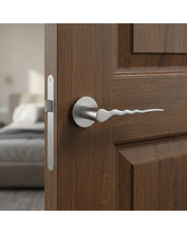 Manetas de puerta cromado satinado Ento Flow C3
