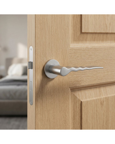 Manetas de puerta cromado satinado Ento Flow C3