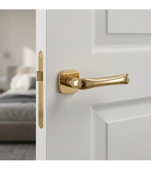 Tirador de puerta FOLD oro pulido tirador de diseño