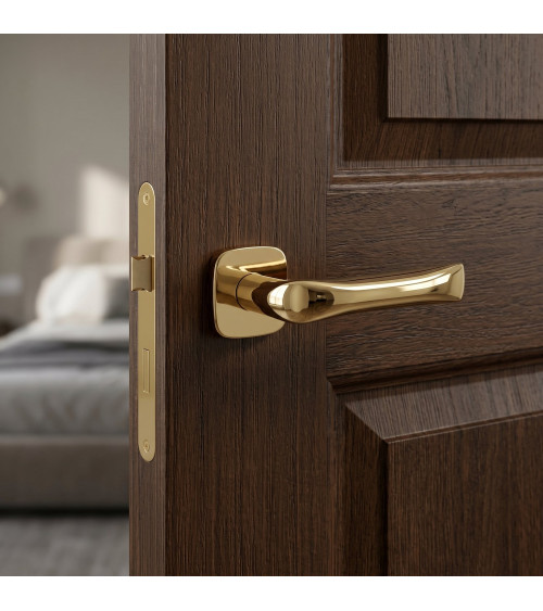 Tirador de puerta FOLD oro pulido tirador de diseño
