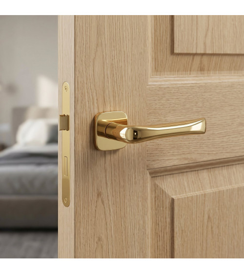 Tirador de puerta FOLD oro pulido tirador de diseño