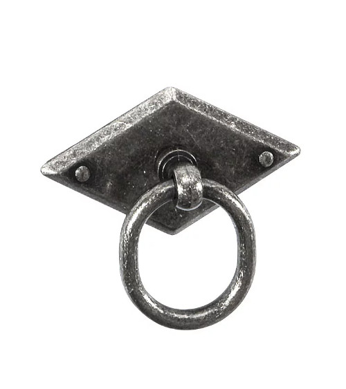 Botón de mueble plata envejecida MARS