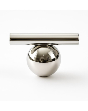Botón de mueble de latón cromado brillante modelo 04