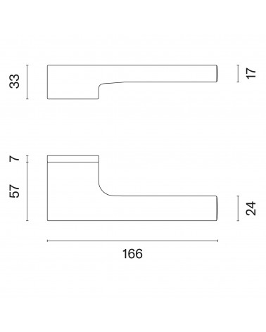 Tirador de puerta LUPINA con dimensiones