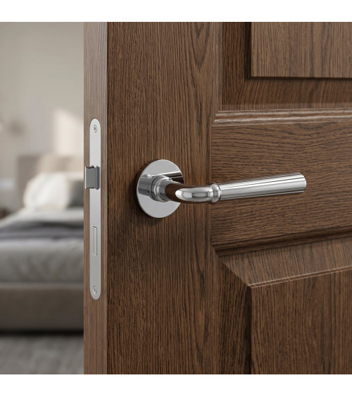 Maneral de puerta cromado pulido CASCADA - maneral de diseño