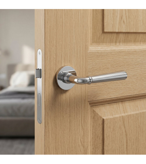 Maneral de puerta cromado pulido CASCADA - maneral de diseño