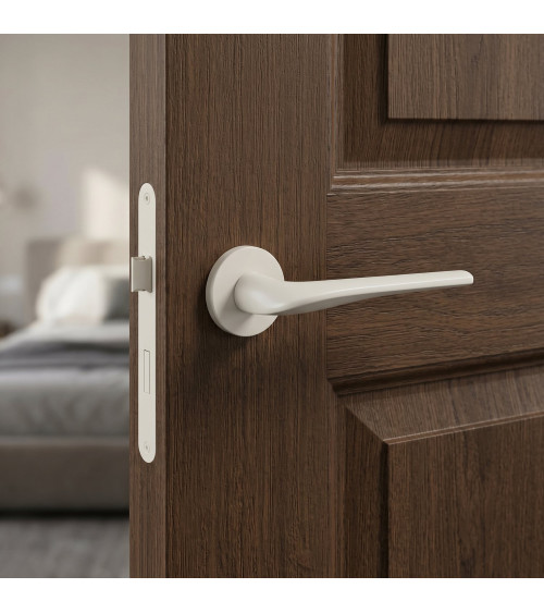 Tirador de puerta contemporánea en zamak SORELLA redonda manilla de diseño