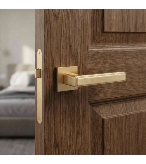 Manija de puerta dorado satinado FRESSIA diseño