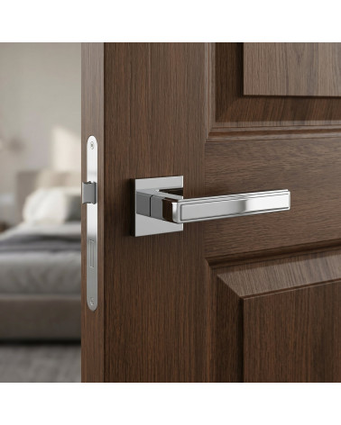 Tirador de puerta moderna en zamak FRESIA cuadrada