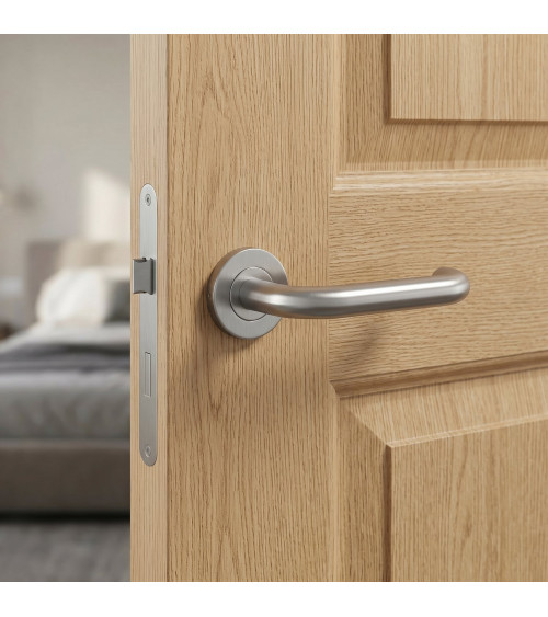 Tirador de puerta color inox OVAL 1704 ferretería diseño
