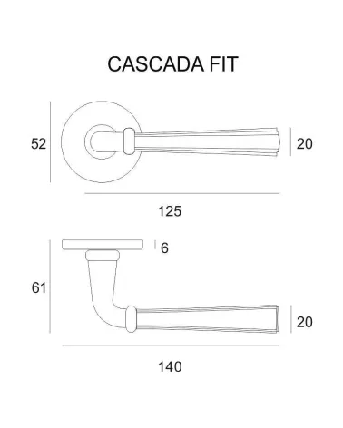 Tirador de Puerta en Zamak con aire de antaño - Modelo CASCADA