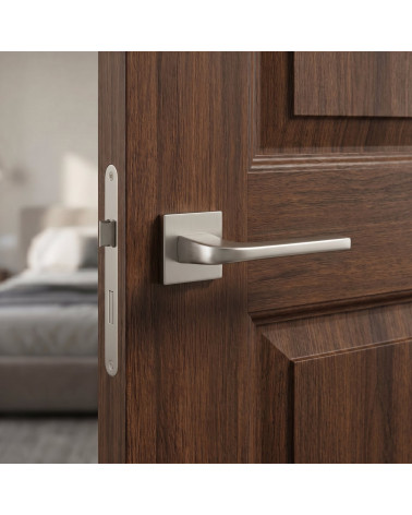 Manetas de puerta de níquel satinado NAKA