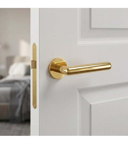 Manilla de Puerta oro pulido Line Ronda Ronde - manilla de diseño