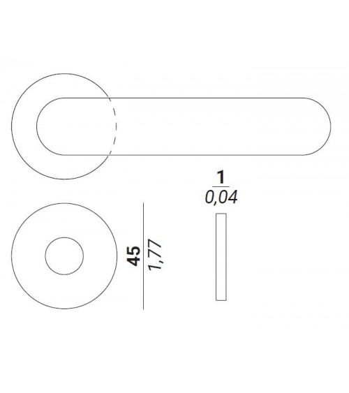 Arandela de 45mm para manillas de puerta VERUM - manilla de diseño
