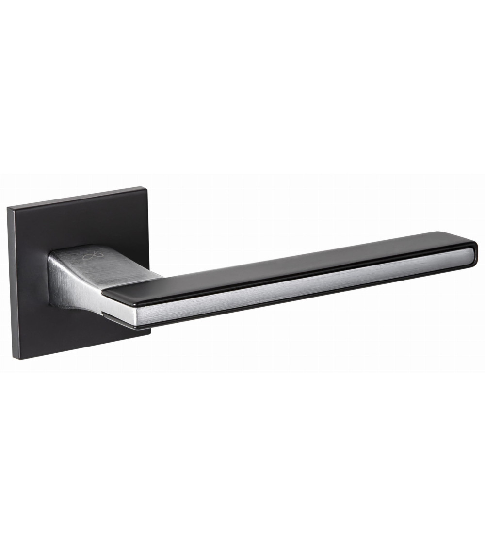 Tirador de puerta moderna negra NICOLA cuadrada en zamak - tirador de diseño