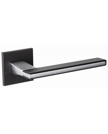 Tirador de puerta moderna negra NICOLA cuadrada en zamak - tirador de diseño