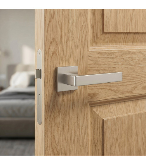 Tirador de puerta níquel satinado SULLA manilla de diseño