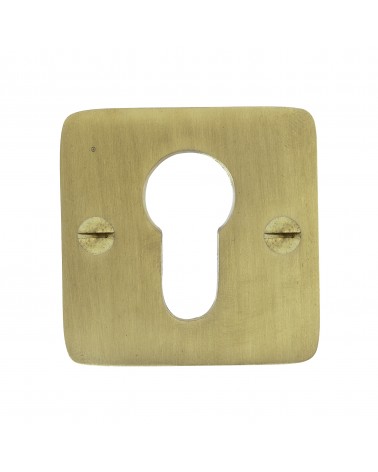 Escudo de puerta CDL con llave de barrilete en latón - manilla de diseño