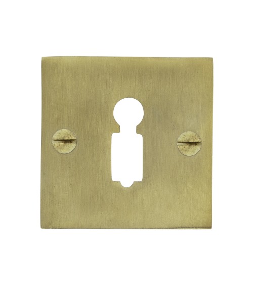 Escudo de puerta CDL con llave de barrilete en latón - manilla de diseño