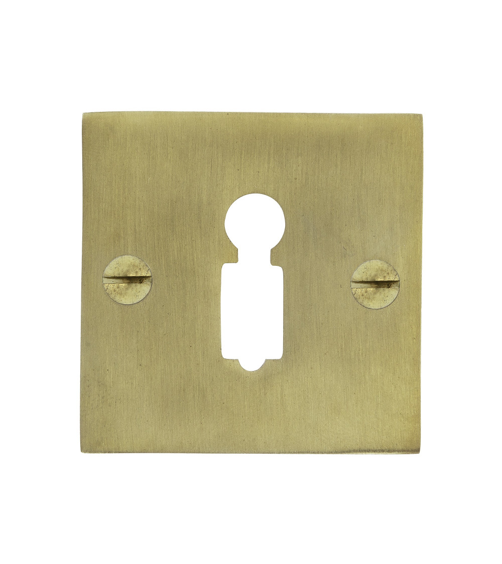 Escudo de puerta CDL con llave de barrilete en latón - manilla de diseño