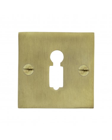Escudo de puerta CDL con llave de barrilete en latón - manilla de diseño