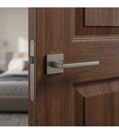 Manecilla de puerta titanio PYROLA herraje de diseño