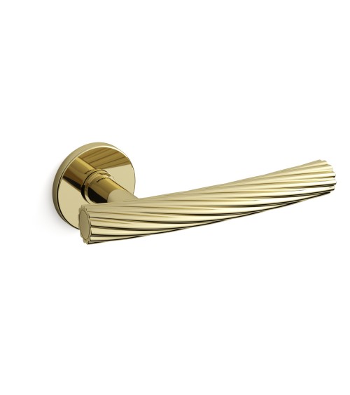 Tirador de puerta oro pulido Mandelli Fusilla tirador de diseño