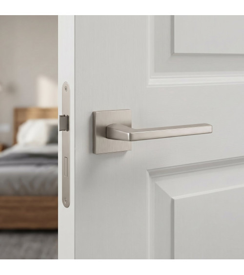 Manecilla de puerta níquel satinado PYROLA herraje de diseño