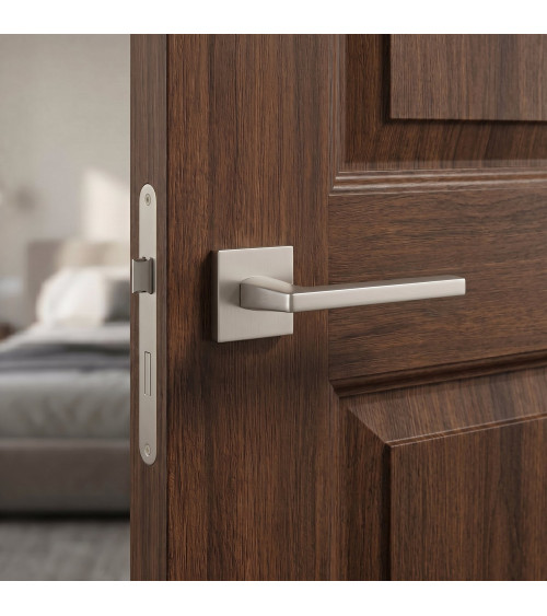 Manecilla de puerta níquel satinado PYROLA herraje de diseño
