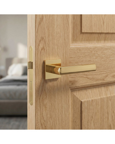 Tiradores de puerta cuadrados en oro pulido HOSTA